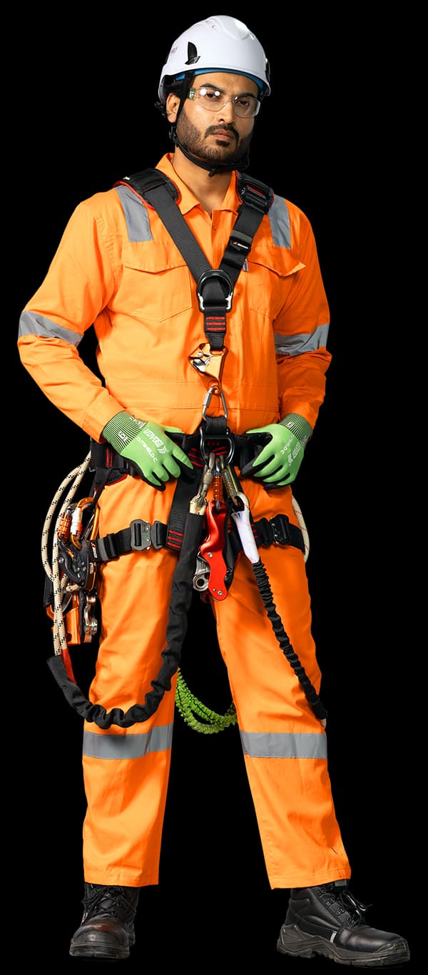 Industrial worker representing Udyogi safety standards