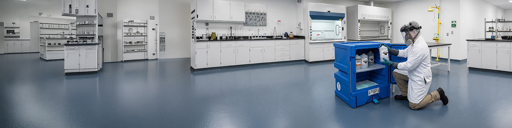 Corrosive Polyethylene Safety Cabinets (Blue)