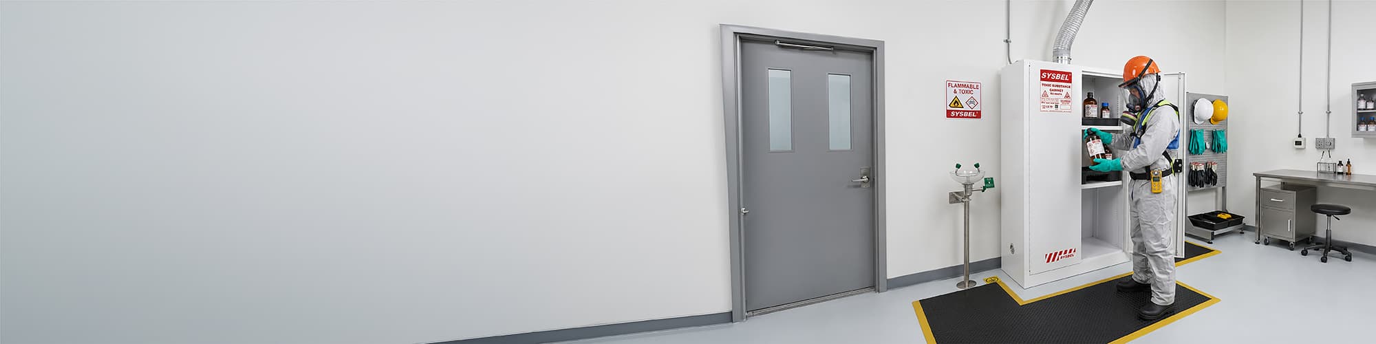 Toxic Safety  Storage Cabinets (White)