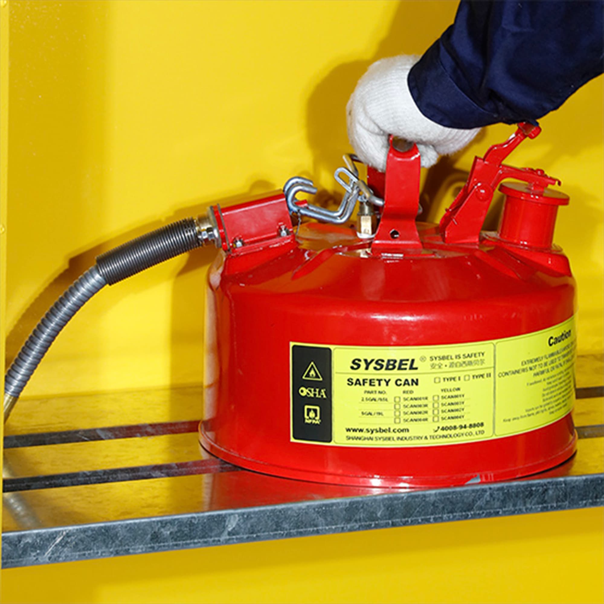 SCAN003Y Type-II Safety Cans 2.5Gal / 9.5Ltr (Yellow) - image 3