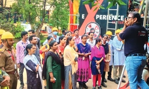 Udyogi Experience Centre demonstrating workplace safety equipment and real-time training